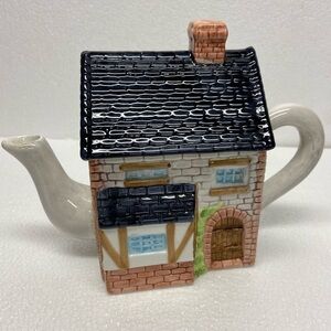 English Cottage Ceramic Teapot 7” Height